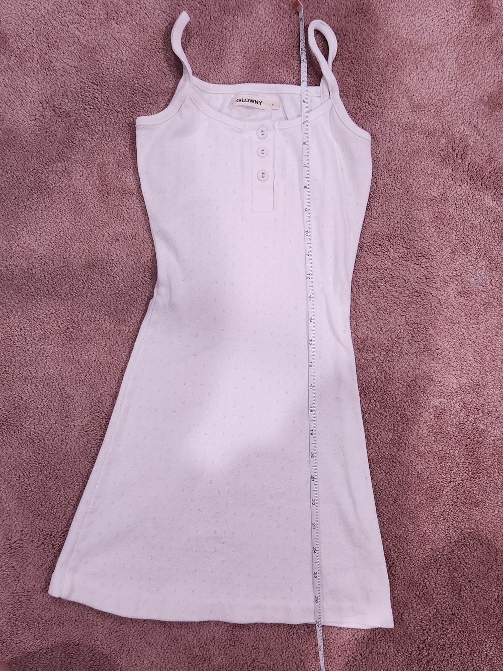 GLOWNY Bundle White Ribbed Tank Dress And 4 Tank Tops